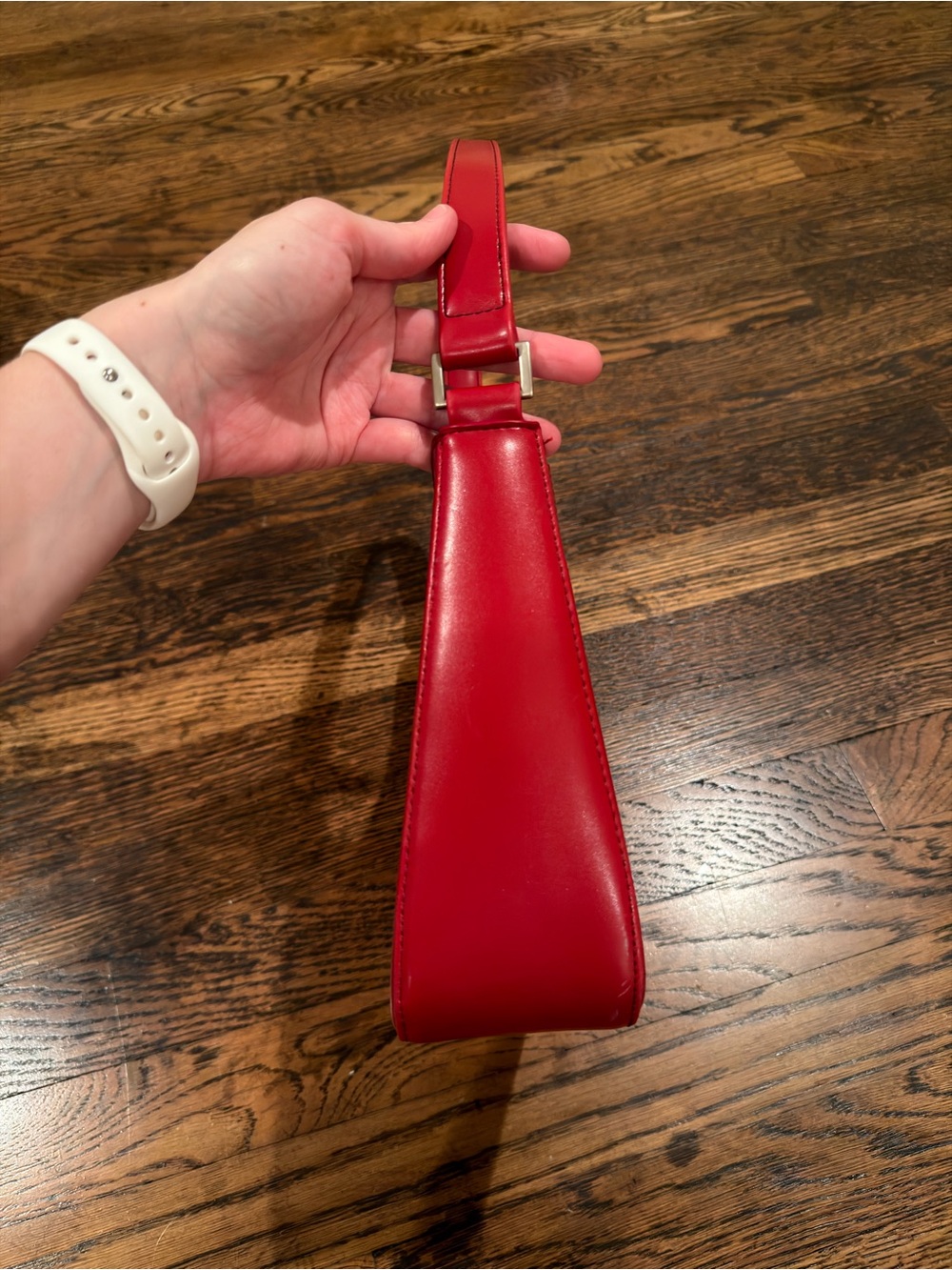 Red Leather Shoulder Bag - Picture 8 of 15